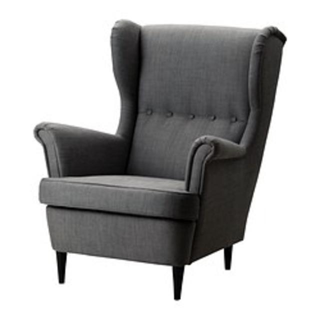 STRANDMON Wing chair, Svanby gray