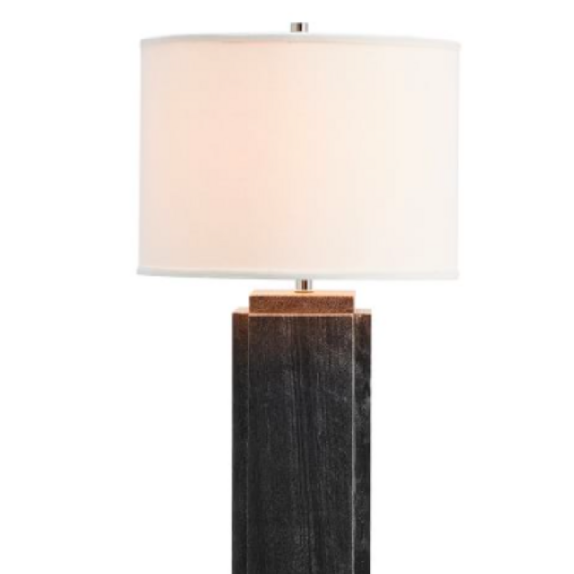 Amara Marble Tall Table Lamp, Large, Black