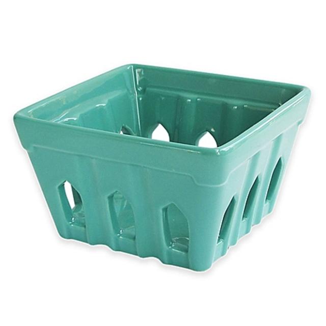 Square Berry Basket in Green