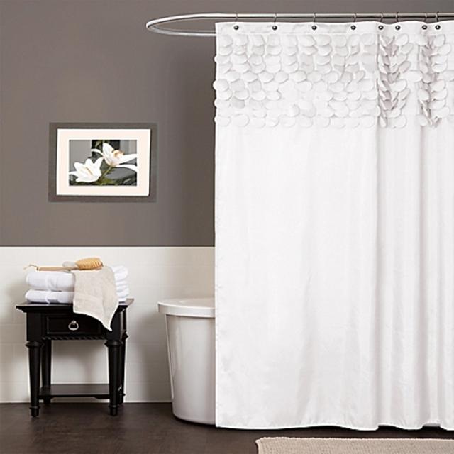 Lillian Shower Curtain in White