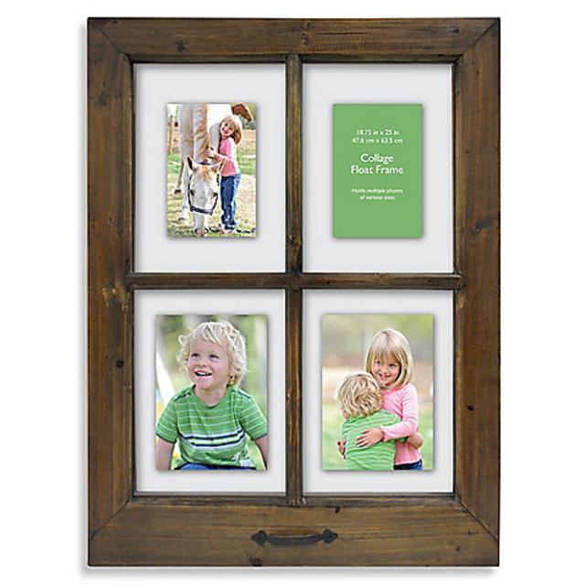 Windowpane 4-Opening 18.5-Inch x 25-Inch Collage Frame in Walnut