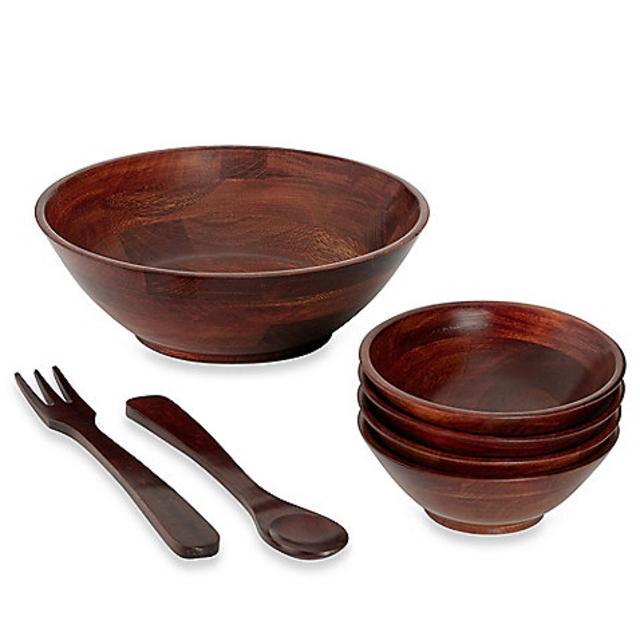 7-Piece Salad Serving Set in Cherry