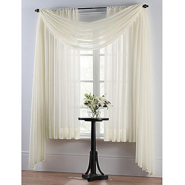 SmartSheer™ Energy Saving 63-Inch Window Curtain Panel in Ivory