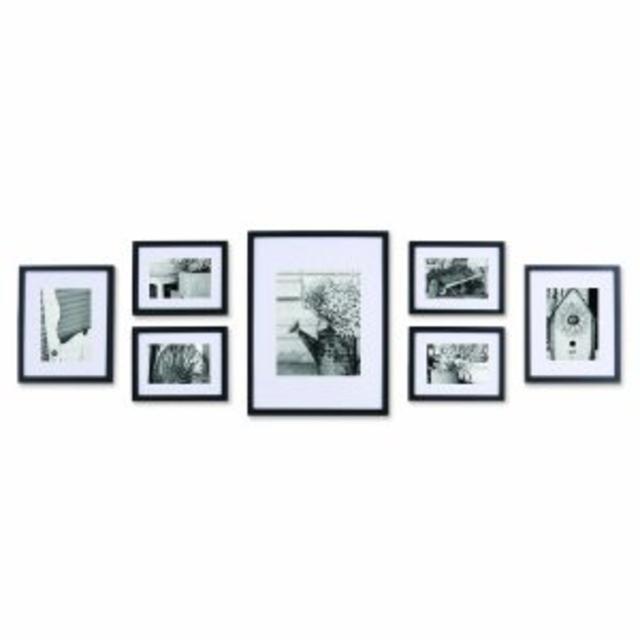 Pinnacle 11FW1443 Black 7-piece Solid Wood Wall Frame Kit