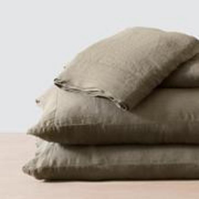 Stonewashed Linen Sheet Set | Olive
