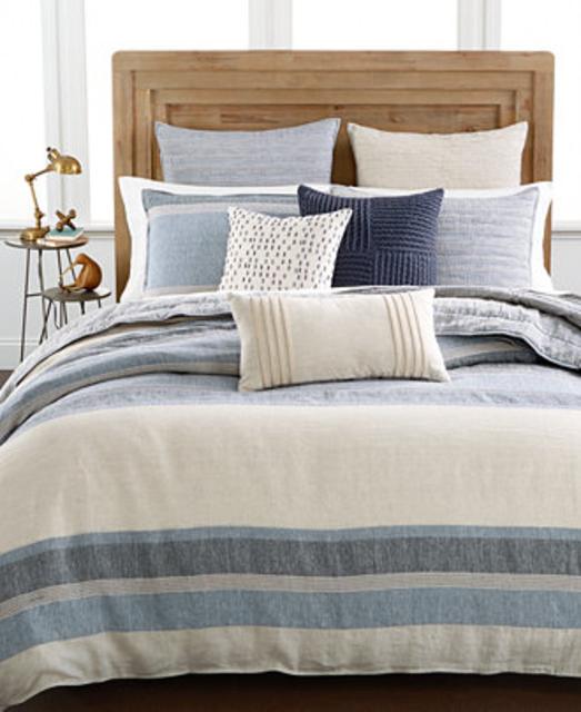 Hotel Collection Linen Stripe Full/Queen Duvet Cover, Only at Macy's