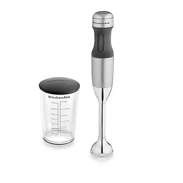 KitchenAid® 2-Speed Hand Blender with 3-Cup Jar & Lid in Silver