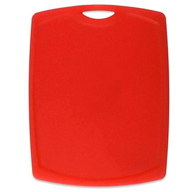 dexas® cut & serve™ 8-1/2-Inch x 11-Inch Plastic Cutting Board in Red