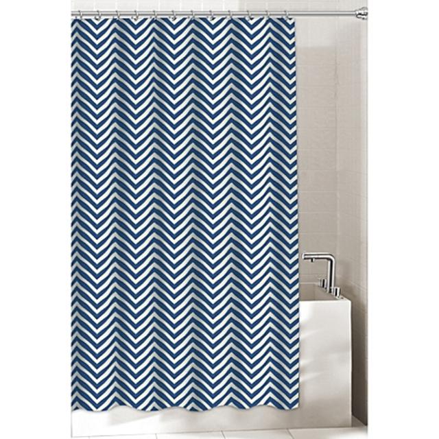 Chevron 72-Inch x 72-Inch Shower Curtain in Navy