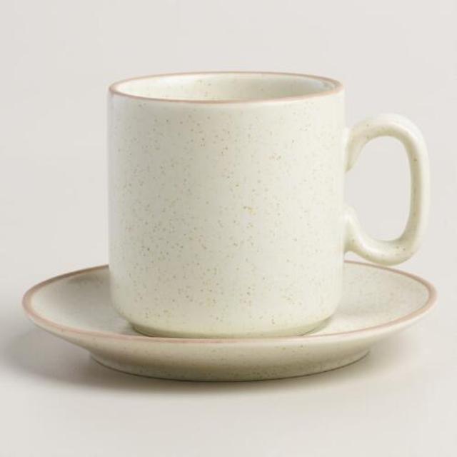 Mid-Century Espresso Cups and Saucers, Set of 4