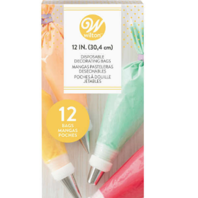 12-Inch Disposable Decorating Piping Bags, 12-Count