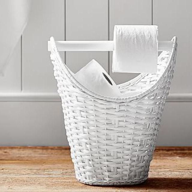 Pottery Barn Perry Paper Holder- White