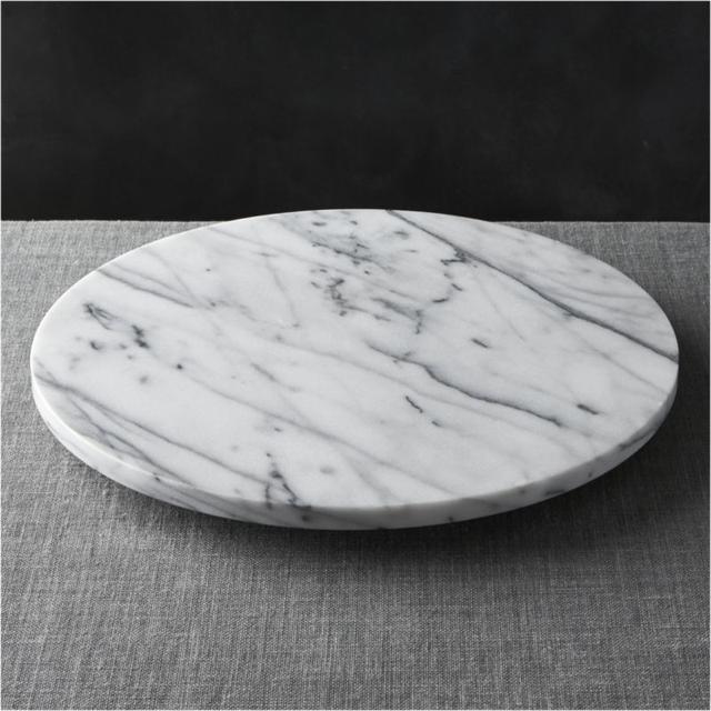 Crate and Barrel French Kitchen Marble Lazy Susan