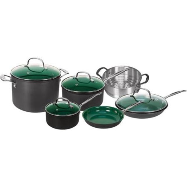 Walmart- OrGREENic 10-Piece Porcelain Ceramic Non-Stick Cookware Set