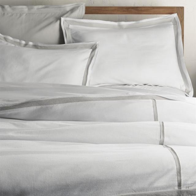Bianca White/Grey King Duvet Cover