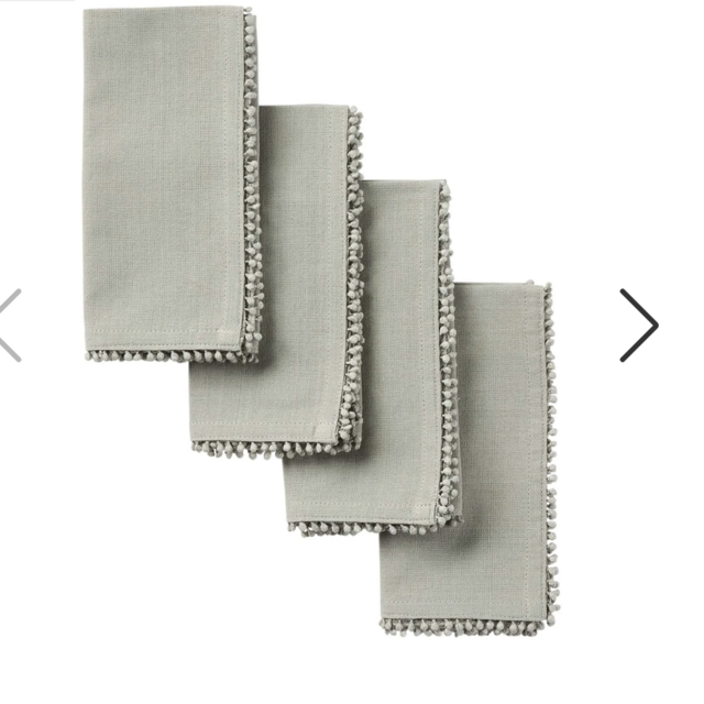 Pom Gray Dinner Napkins