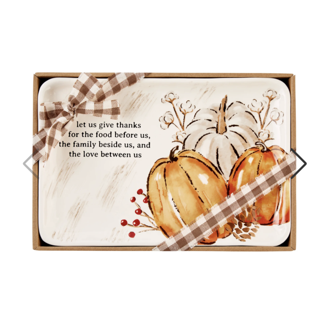 Give Thanks Pumpkin Tray