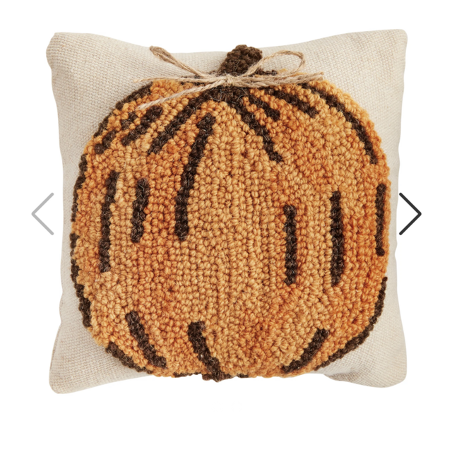 Pumpkin Mini Hooked Pillow
