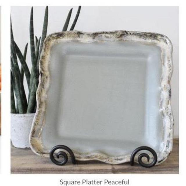 Square Platter Peaceful