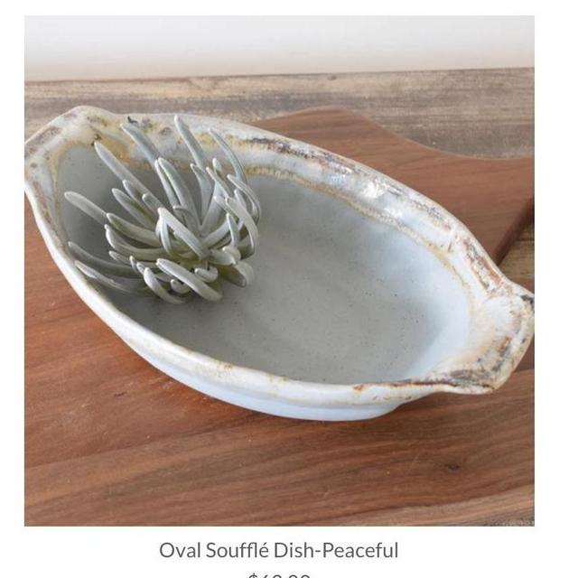 Oval Soufflé Dish-Peaceful - TheMississippiGiftCompany.com