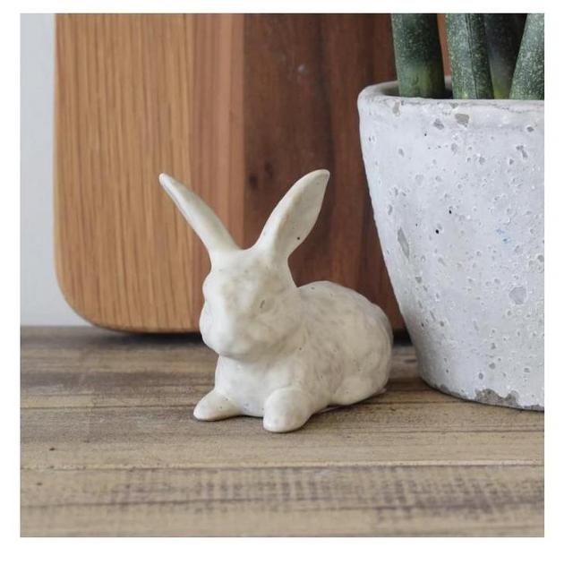 White Speckled Bunny Ears Up