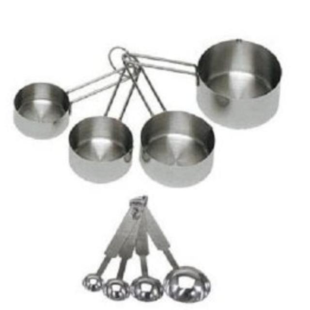 ChefLand 8-Piece Deluxe Stainless Steel Measuring Cup and Measuring Spoon Set