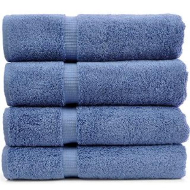 Luxury Hotel & Spa Towel 100% Genuine Turkish Cotton (Bath Towel  - Set of 4, Wedgewood)