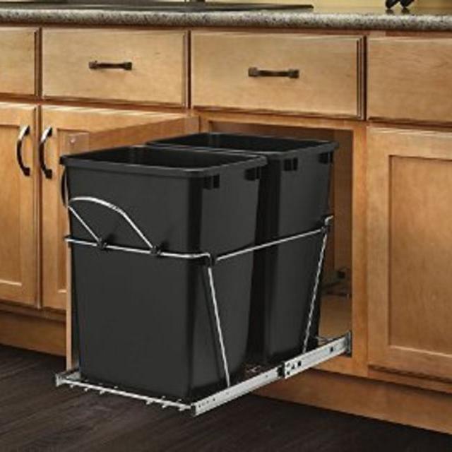 Rev-A-Shelf - RV-18KD-18C S - Double 35 Quart Pullout Waste Containers