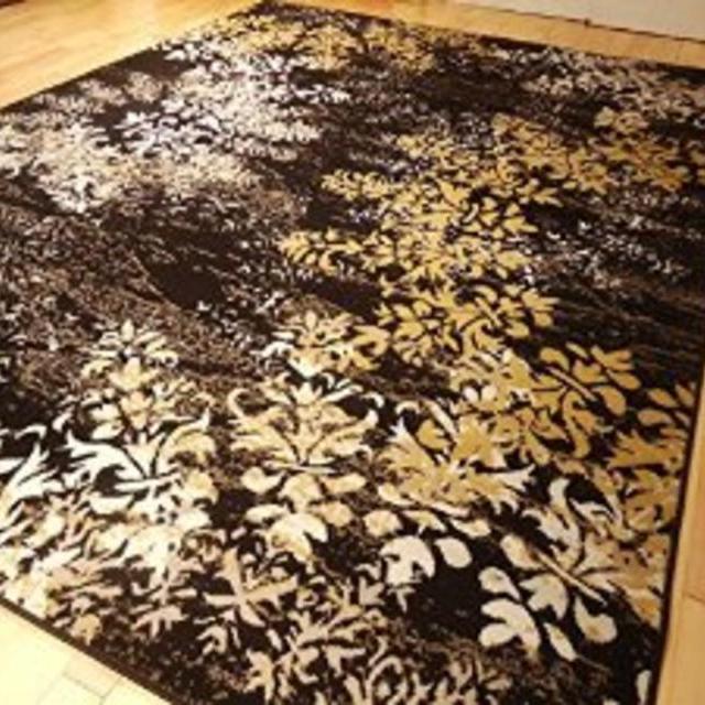 Large 8x11 Rugs Contemporary Tree Leaf Brown Black Beige Cream Modern Rug 5x8 Carpet Living Room 8x10 Rug Black 5x7 Rug (Medium 5x8)