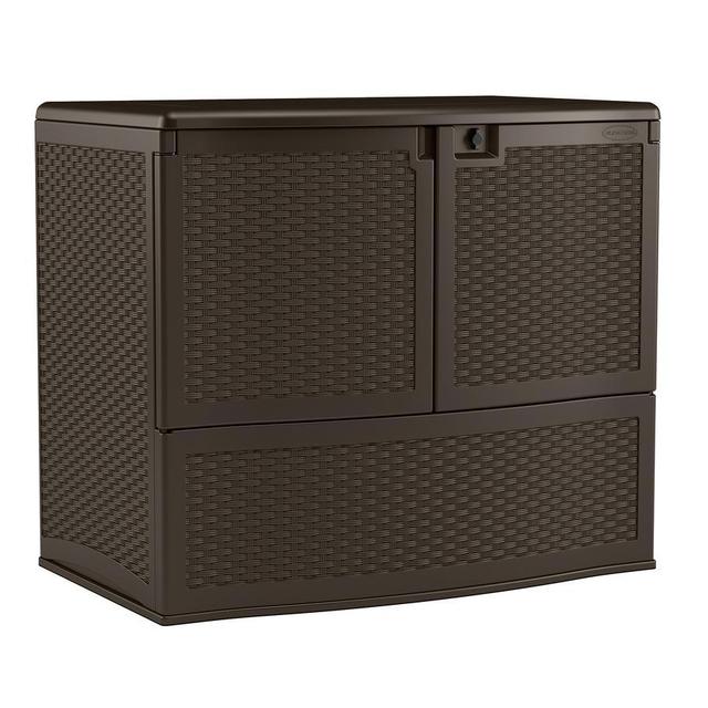Suncast 48-in L x 30.25-in 195-Gallon Java Deck Box
