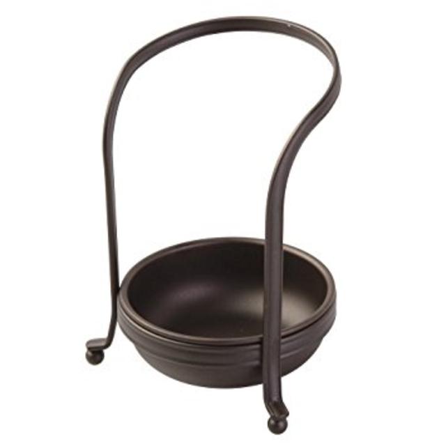 InterDesign York Houseware, Upright Spoon & Spatula Rest for Kitchen Countertops - Bronze
