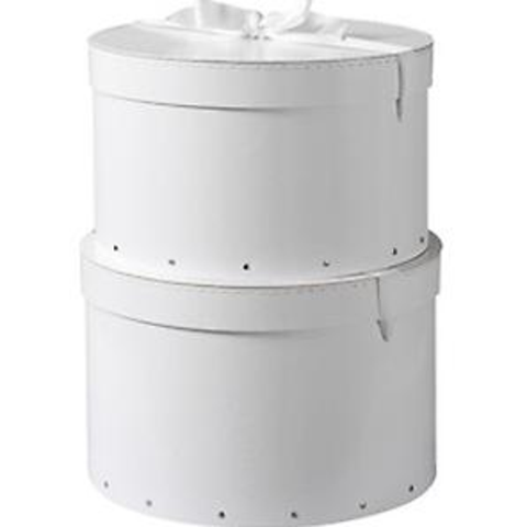 Bigso™ White Classic Hat Box Set