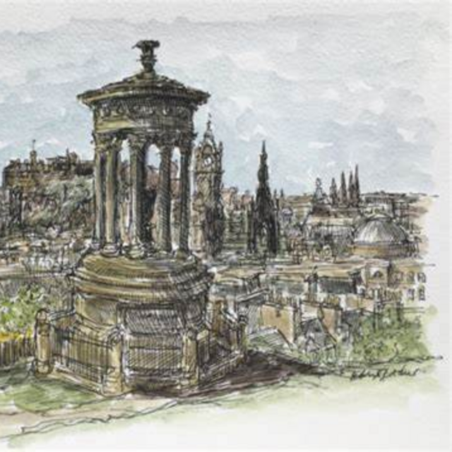 Commissioned Wedding Portraits by the Edinburgh Sketcher