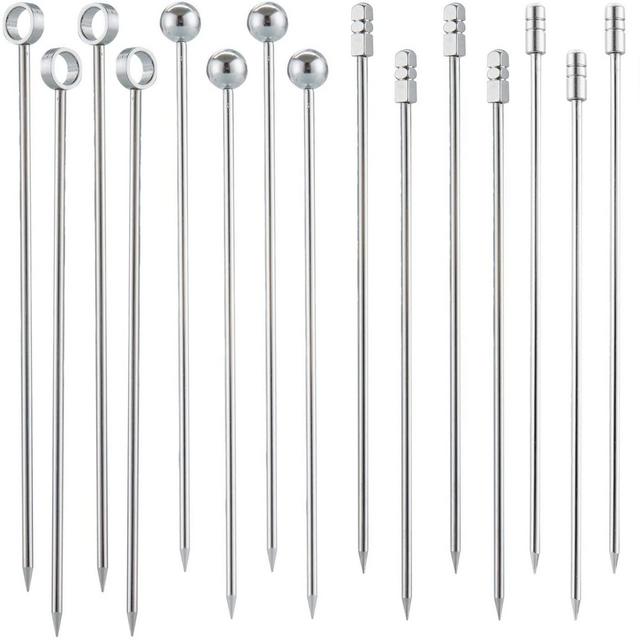 Bloody Mary and More Cocktails Taseven 16PCS Stainless Steel Cocktail Picks Reusable Martini Pick Set Olive Skewers Barbeque Snacks Long Fruits Toothpicks Appetizer Drink Sticks for Bar Party Bloody Mary and More Cocktails Taseven 16PCS Stainless Steel Cocktail Picks Reusable Martini Pick Set Olive Skewers Barbeque Snacks Long Fruits Toothpicks Appetizer Drink Sticks for Bar Party