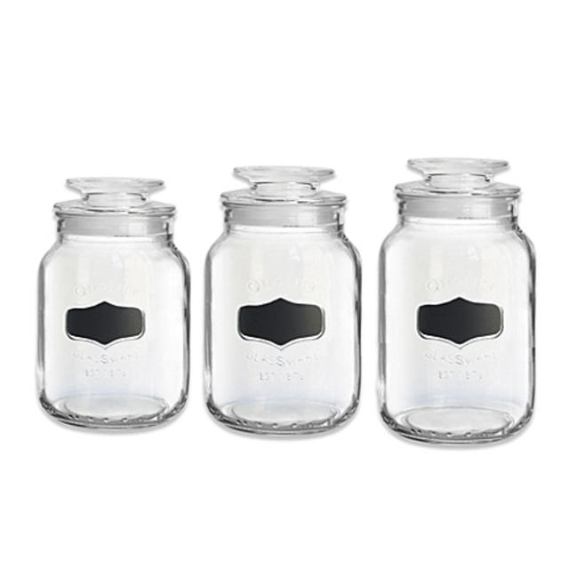 Chalkboard Glass Canisters (Set of 3)