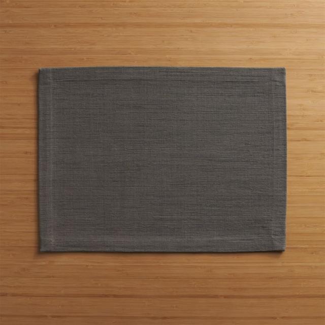 Grasscloth Graphite Placemat
