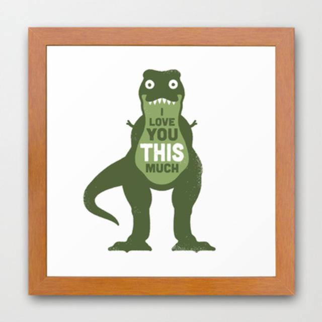 'Amourosaurus' Framed Art Print by David Olenick