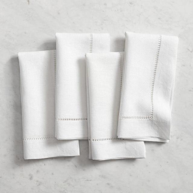 Linen Hemstitch Napkins - Set of 4