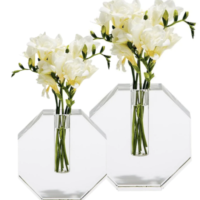 Crystal Octagon Vase
