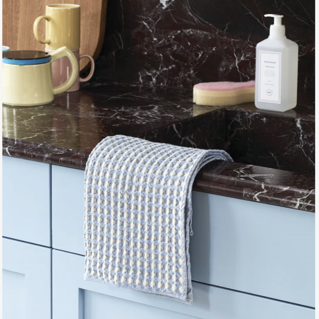 Twist Dish Cloth & Towel, Sky Blue