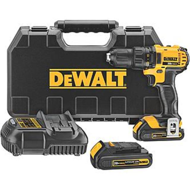 DeWalt 20 V MAX* Lithium Ion Compact Drill / Driver Kit (1.5 Ah)