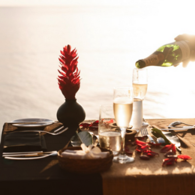 Champagne Oceanfront Dinner