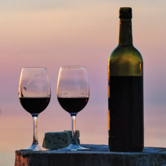 Bottle of Wine with Dinner