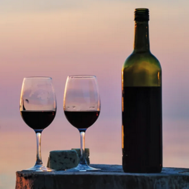 Bottle of Wine with Dinner