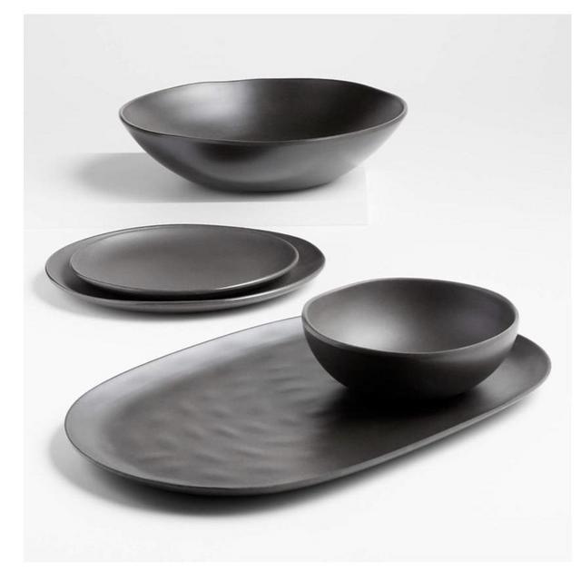 Audley Grey Bamboo and Melamine Dinnerware Collection