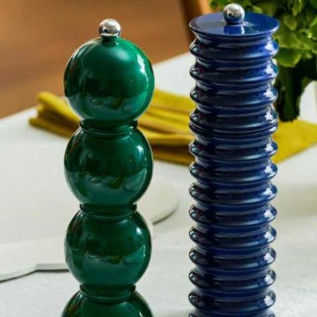 Racing Green Bobbin Salt or Pepper Mill