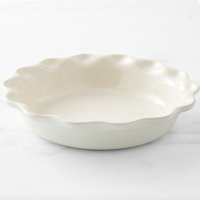 Le Creuset Heritage Stoneware Ruffled Pie Dish (White)