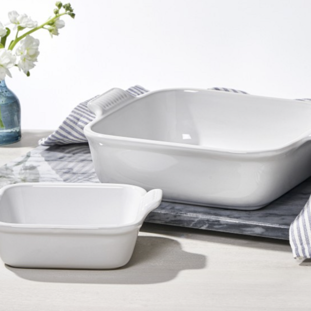 Le Creuset Heritage Stoneware Baker, Set of 2 (White)