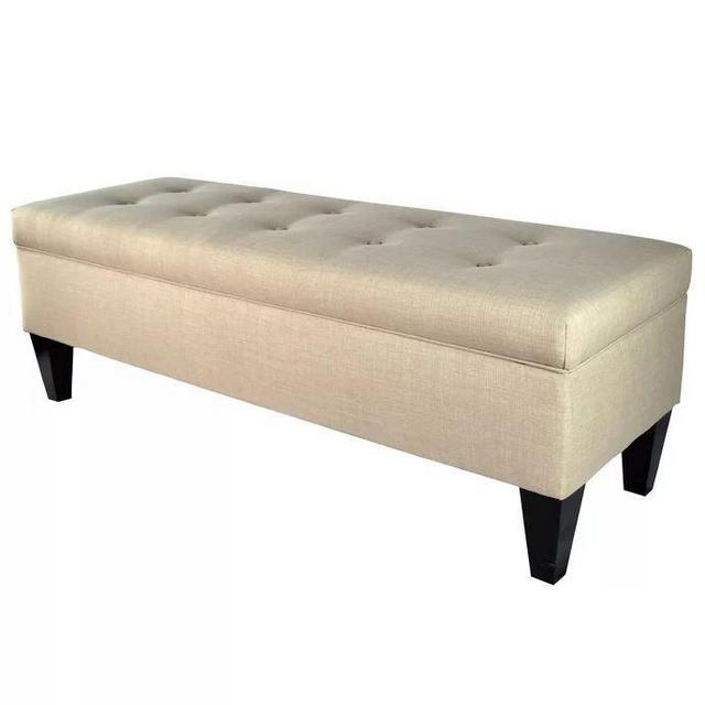 Gaither Upholstered Storage Bench- Beige