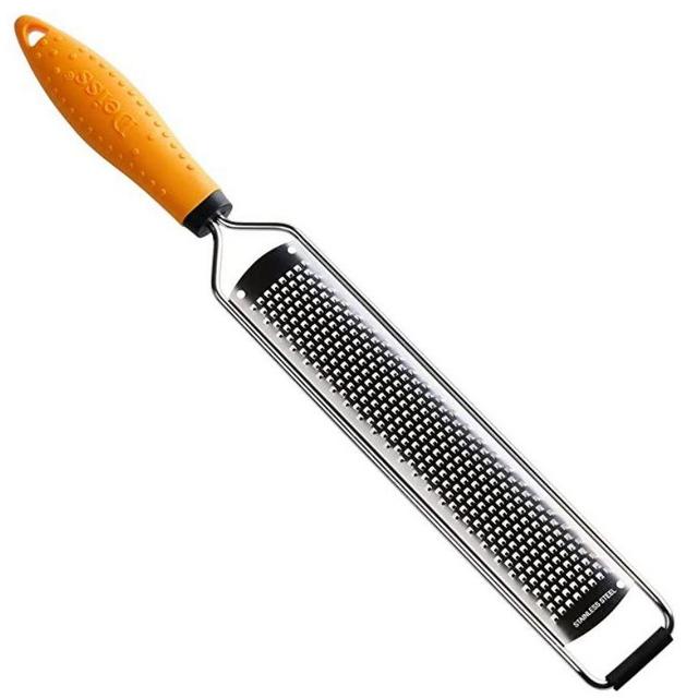 Deiss PRO Citrus Zester & Cheese Grater — Parmesan Cheese Lemon, Ginger, Garlic, Nutmeg, Chocolate, Vegetables, Fruits - Razor-Sharp Stainless Steel Blade, Wide, Dishwasher Safe